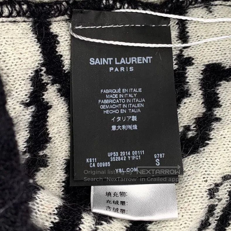 Saint Laurent Paris Saint Laurent Black and White Knit Sweater. Size US S / EU 44-46 / 1 - 6 Thumbnail