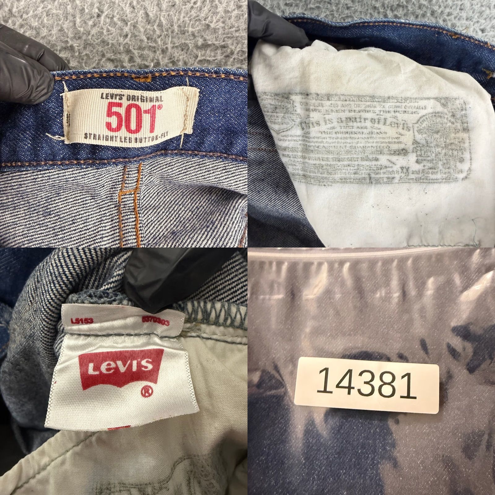 Levi's Levis 501 Jeans Mens 38x30 Blue Straight Button Fly Denim Regular Rise 34 Waist City College Cowboy Vintage Style Size US 38 / EU 54 - 9 Thumbnail