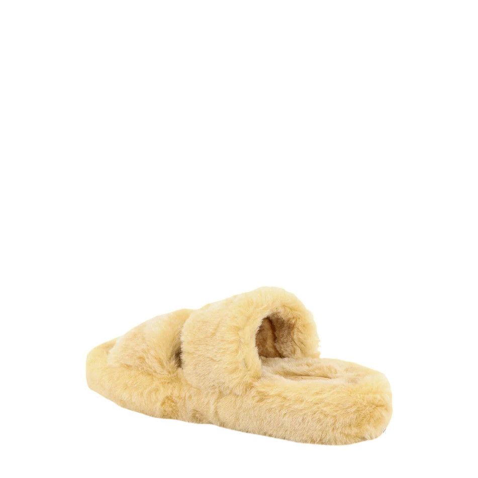 Celine CELINE Triomphe Shearling Beige Sandals New & Authentic (Wom Size US 9 / IT 39 - 3 Thumbnail