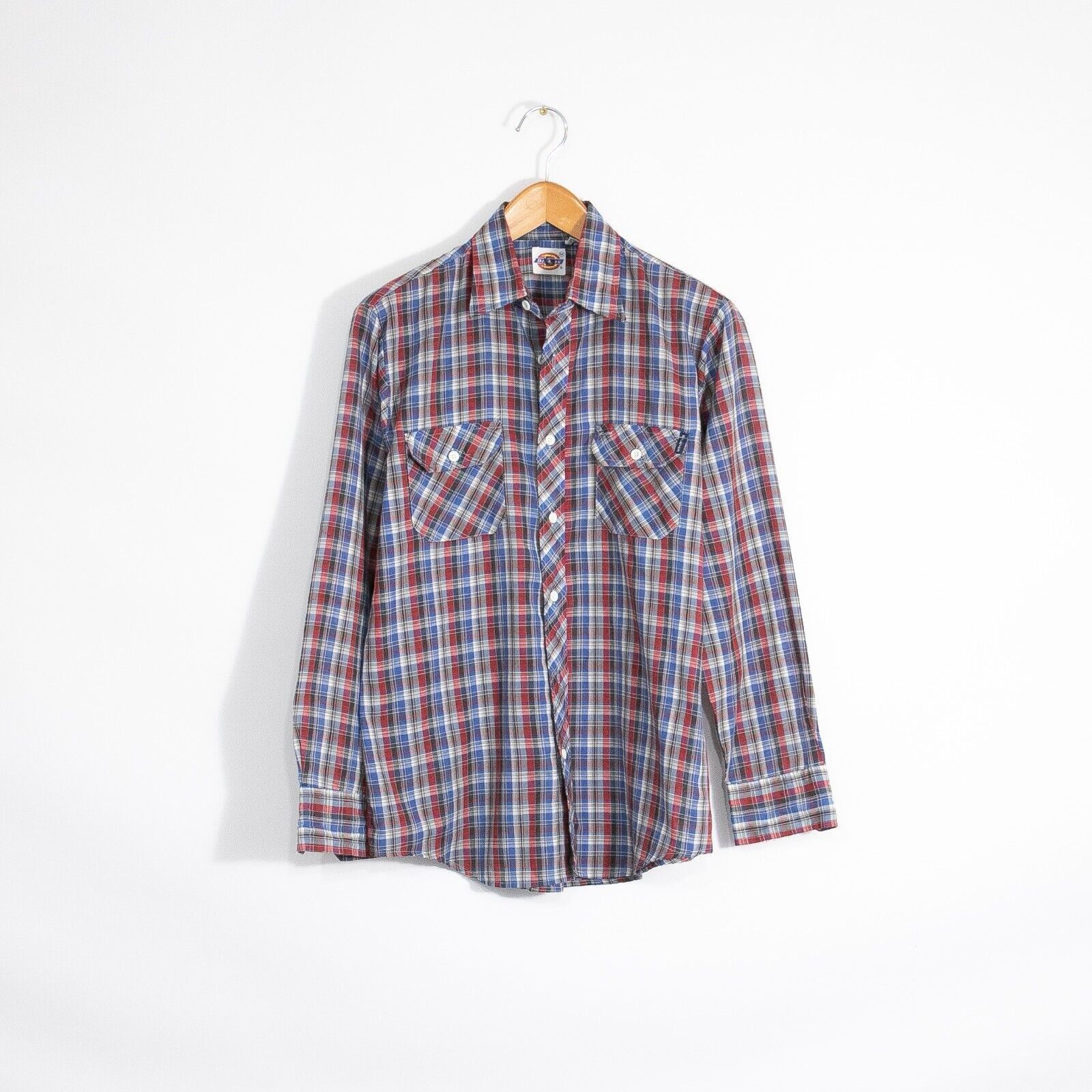 Dickies Vintage Dickies Button Up Plaid Shirt Medium Distressed Red Size US M / EU 48-50 / 2 - 1 Thumbnail