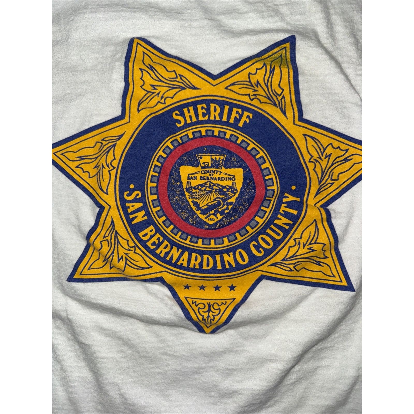 Hanes Vintage USA Hanes Sheriffs Graphic T-Shirt White L 20x24 Size US L / EU 52-54 / 3 - 2 Thumbnail