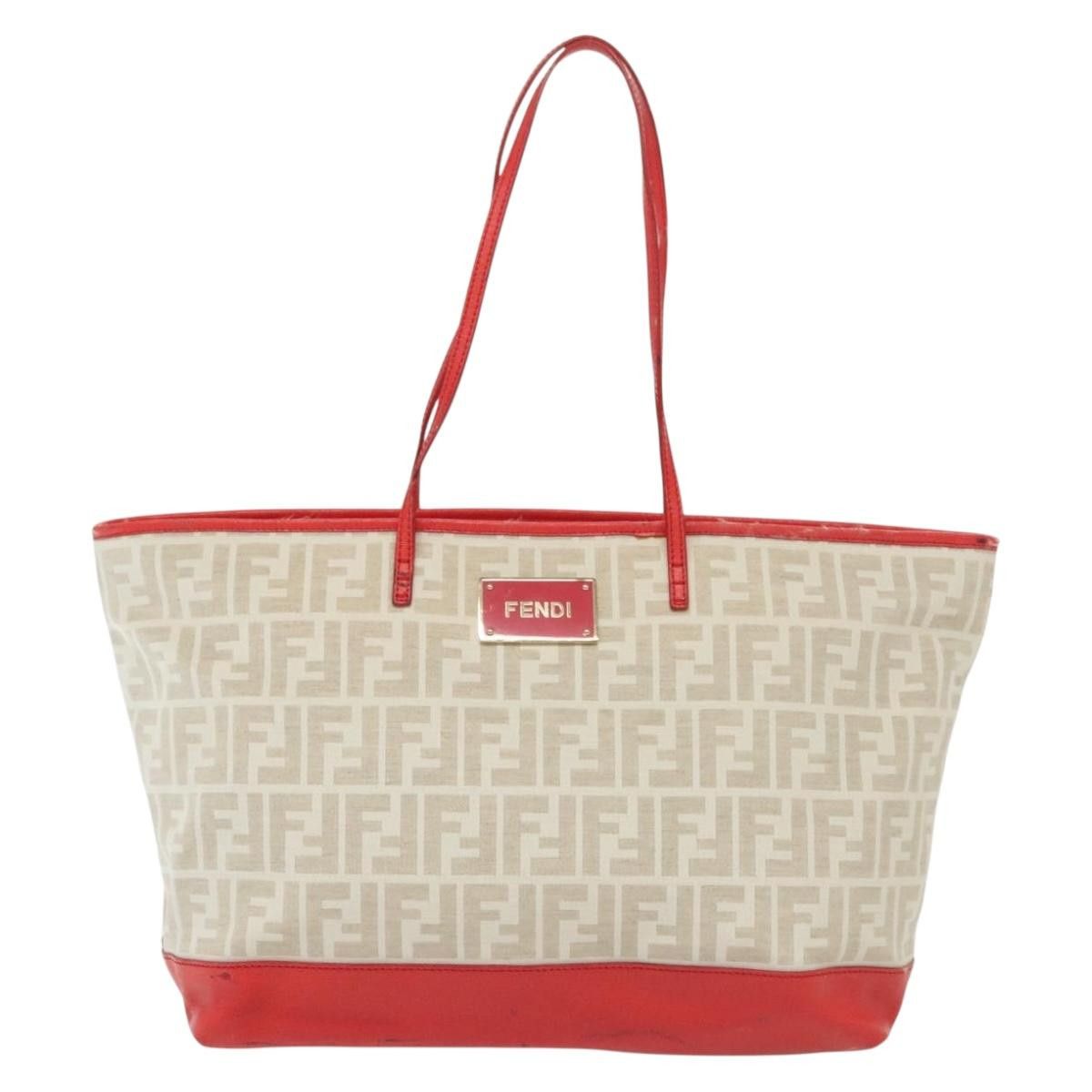 Fendi FENDI Zucca Canvas Tote Bag White Gold Size ONE SIZE - 2 Thumbnail