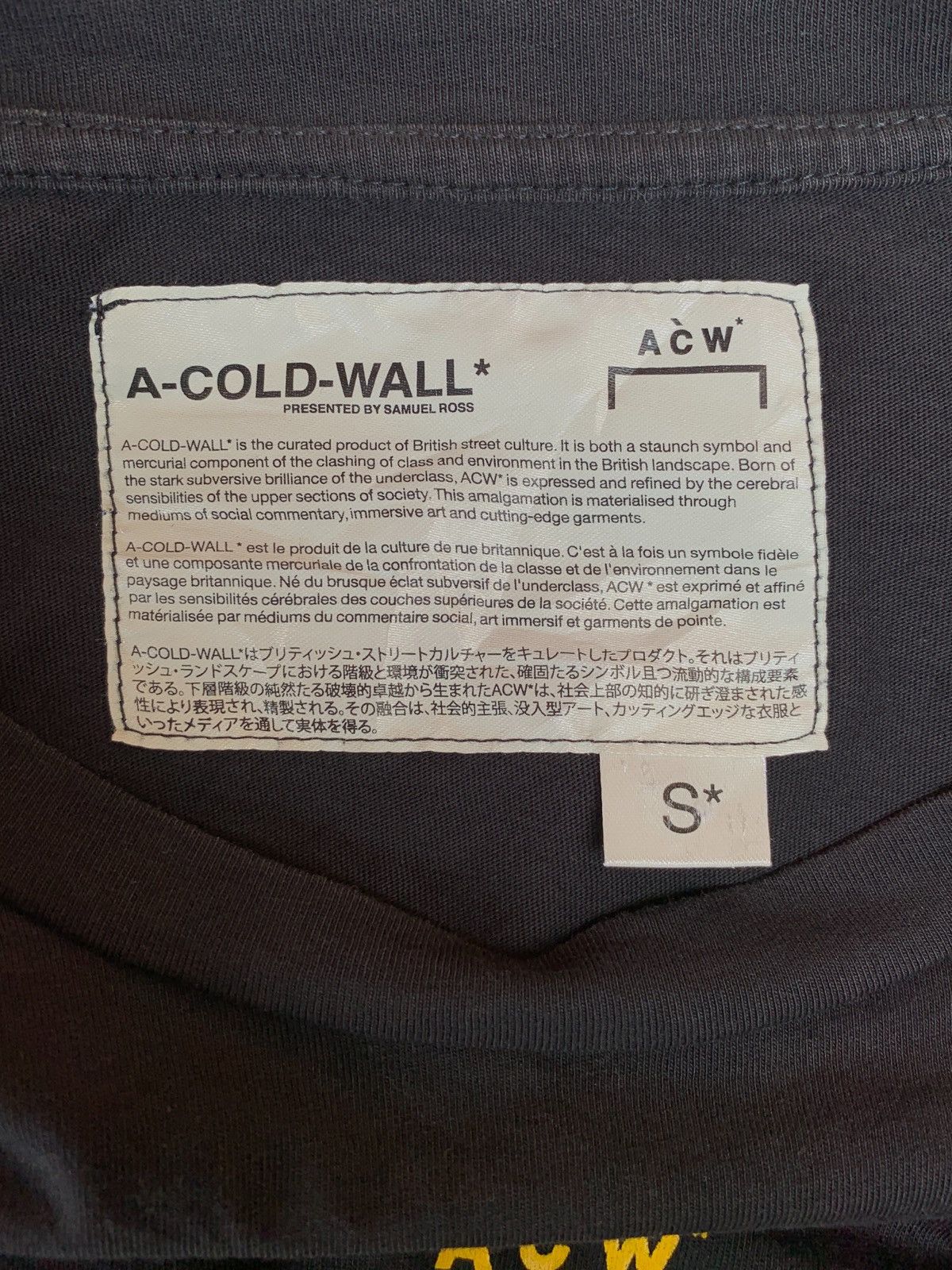 A-COLD-WALL* ACW long sleeve bracket logo tee Size US S / EU 44-46 / 1 - 12 Thumbnail