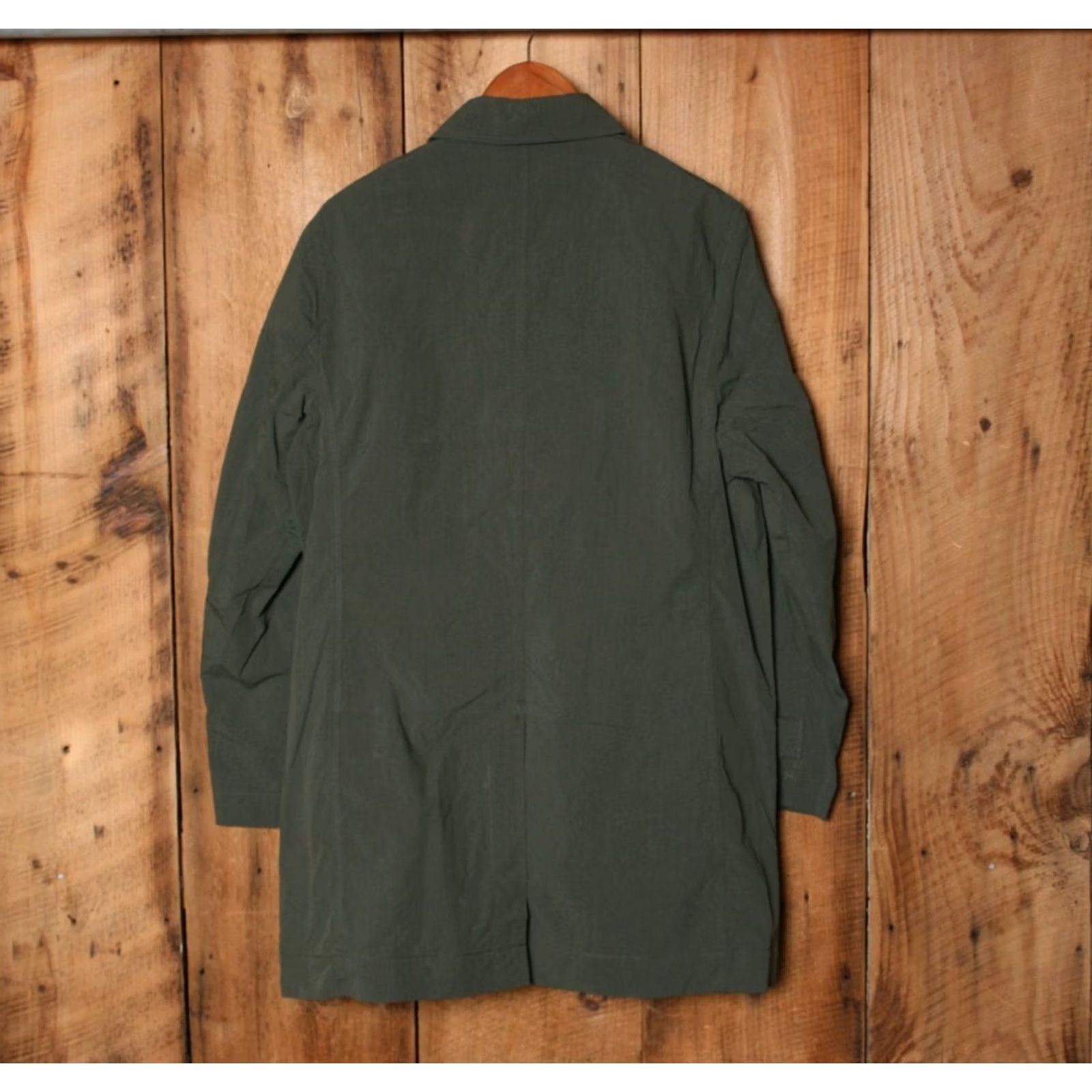 Olive VINTAGE O.N.S. Marion Trench Coat Mens M Dark Olive Cotton/Nylon Blend Green Oak Keywords Coat, Trench, Marion, O.N.S. Mens M Size US M / EU 48-50 / 2 - 5 Thumbnail
