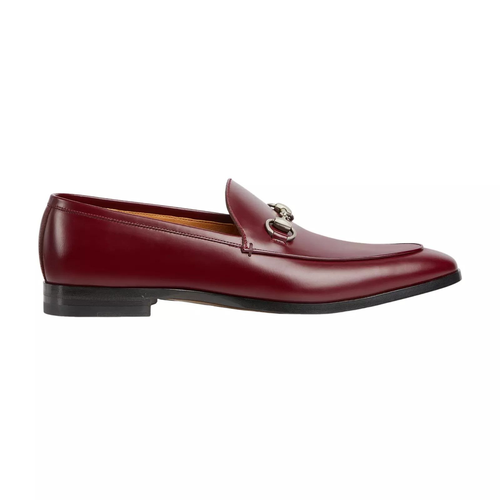 GUCCI Men's Rosso Ancora Red Leather Horsebit Loafers New