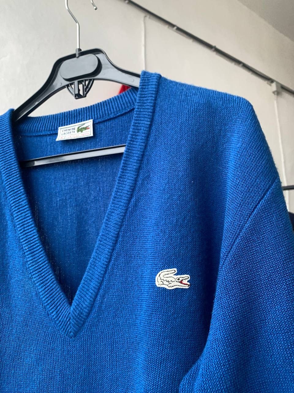 Lacoste × Vintage Vintage Lacoste V Neck Sweater Jumper Size US S / EU 44-46 / 1 - 3 Thumbnail