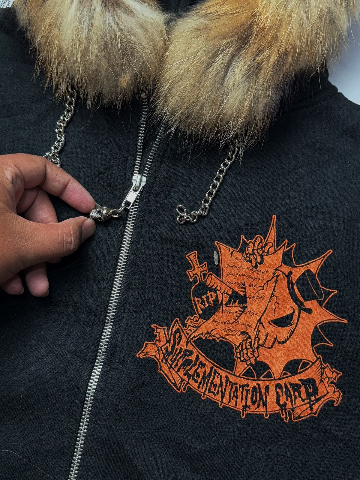 If Six Was Nine STUDDED PUNK FUR HOODIE SEXPOTREVENGE ROCK GOTHICH STYLE Size US M / EU 48-50 / 2 - 4 Thumbnail