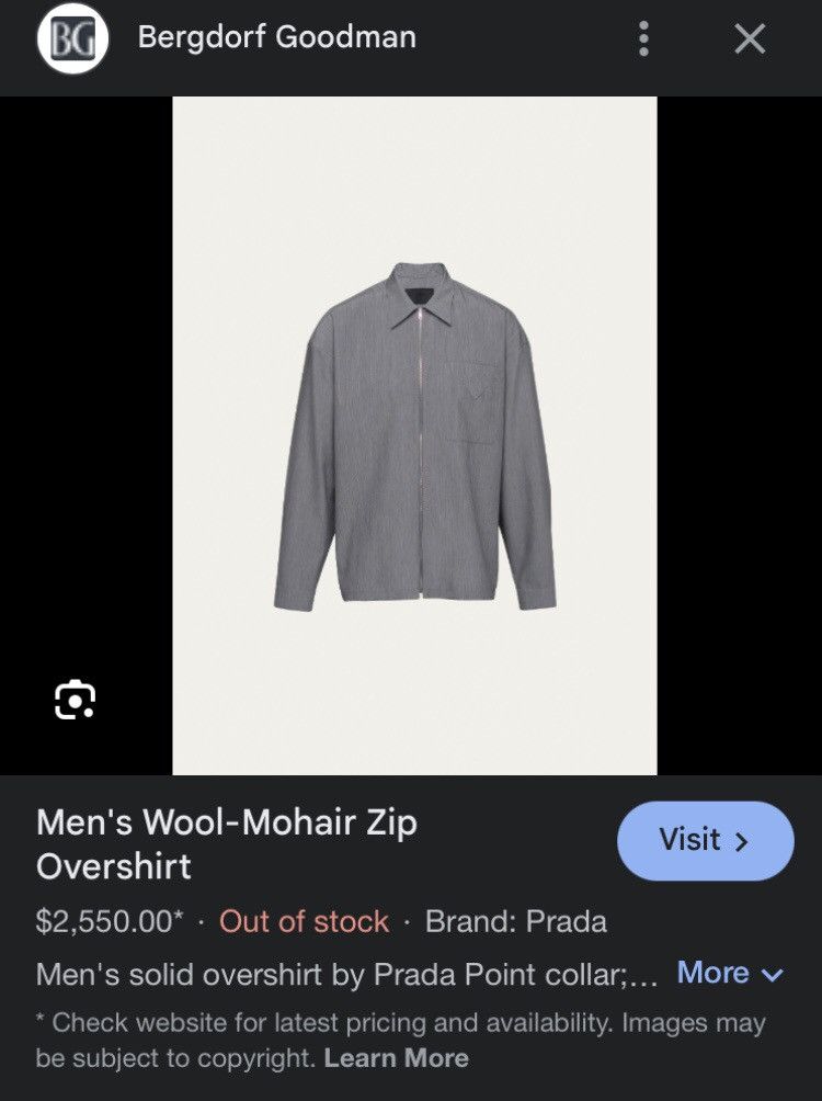 Prada Prada Zip Light Overshirt Jacket Size US L / EU 52-54 / 3 - 2 Thumbnail