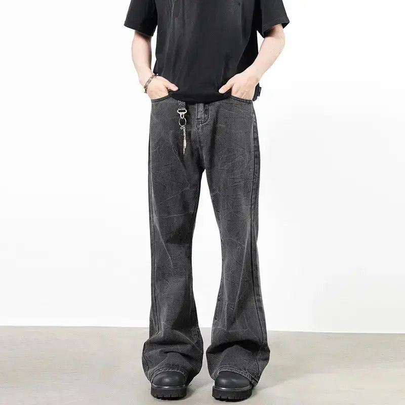 Japanese Brand Retro wide leg casual micro flared jeans Size US 32 / EU 48 - 2 Thumbnail