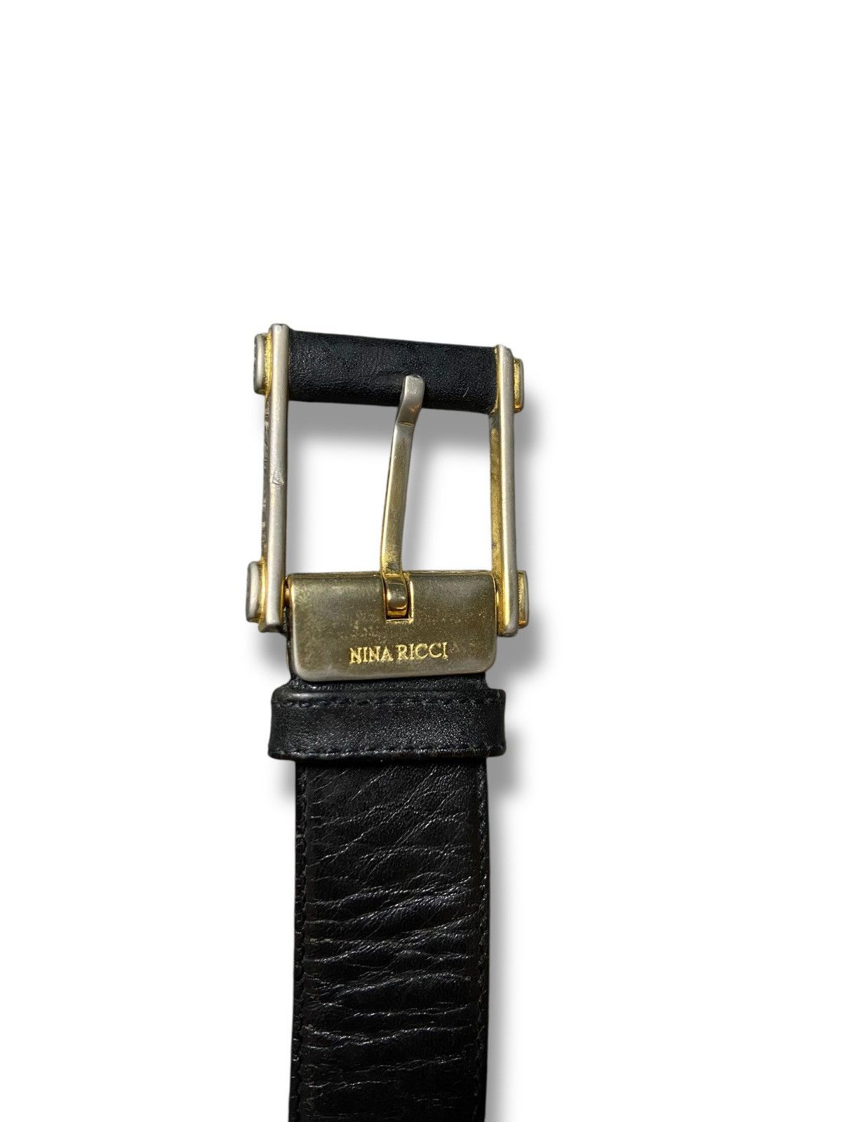 Japanese Brand NINA RICCI Genuine Leather Belt (142) Size 38 - 2 Thumbnail