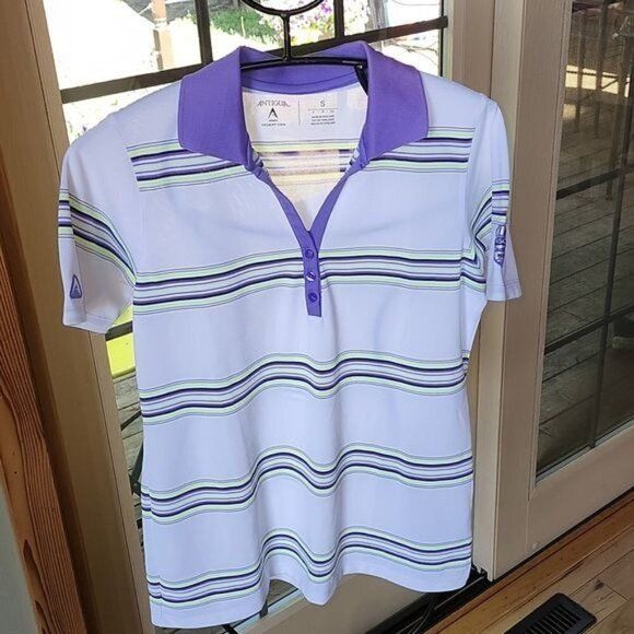 Antigua Antigua Desert Dry Embroidered Sz. S Colorful Polo Golf Shir Size S / US 4 / IT 40 - 2 Thumbnail