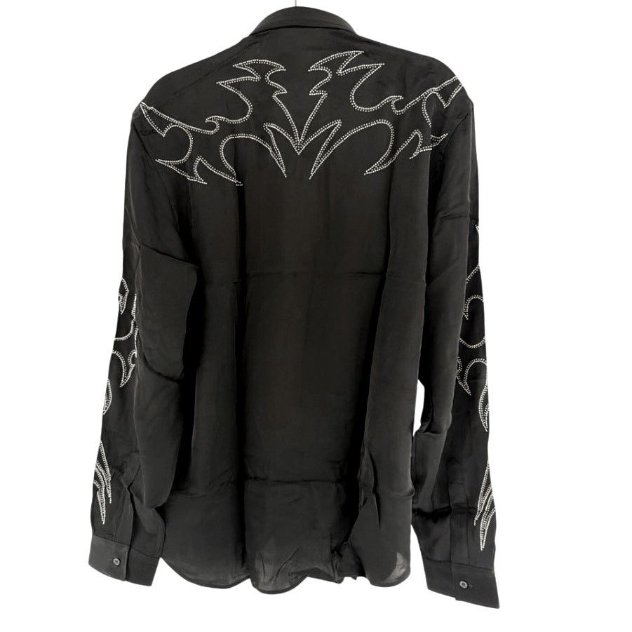 Philipp Plein Philipp Plein Men's Black Embellished Texas Shirt Size 3XL Size US XXL / EU 58 / 5 - 7 Thumbnail