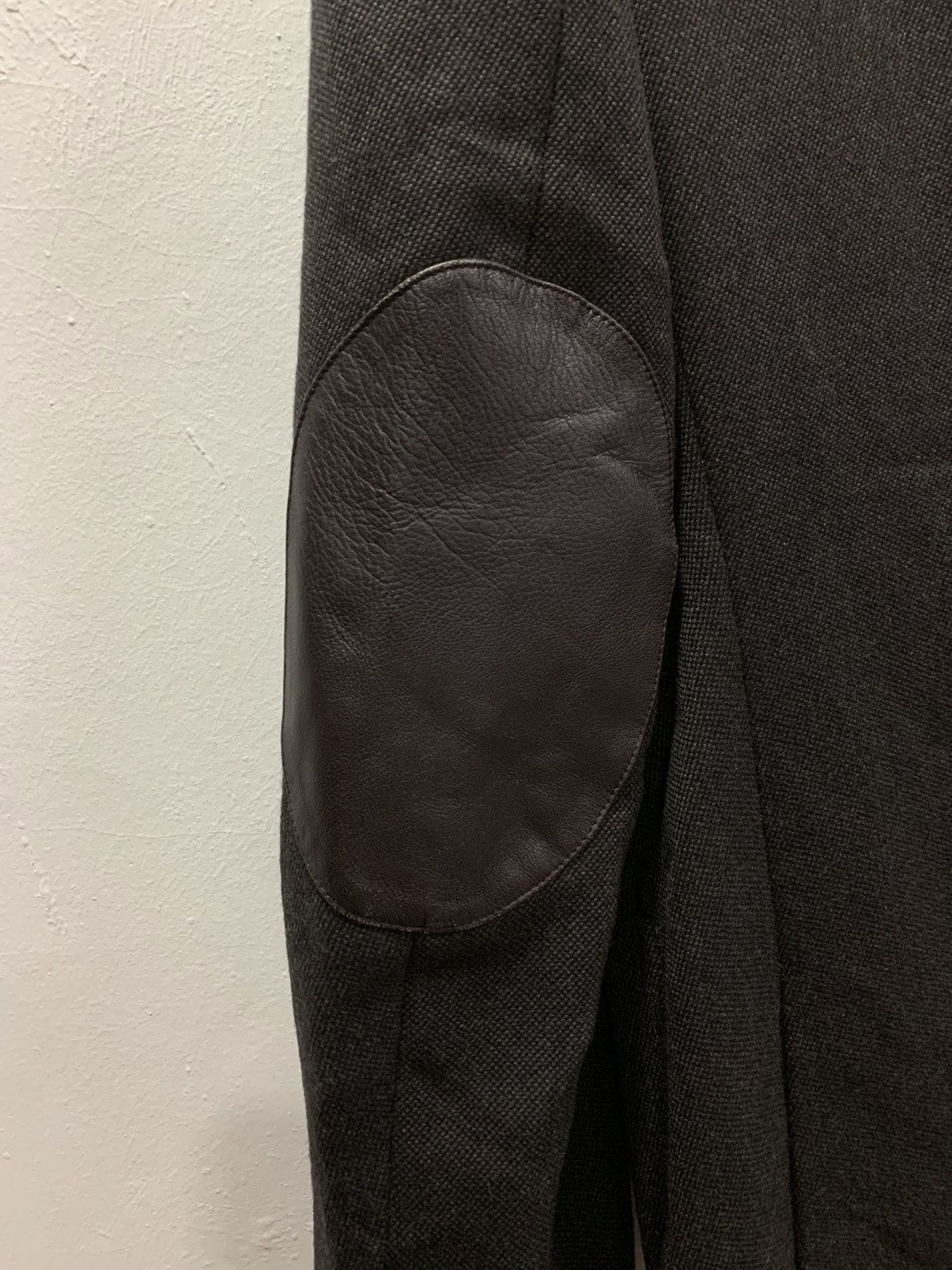 Balenciaga BALENCIAGA LEATHER ELBOW PATCH & HALF COLLAR WOOL BLAZER Size 50R - 10 Thumbnail