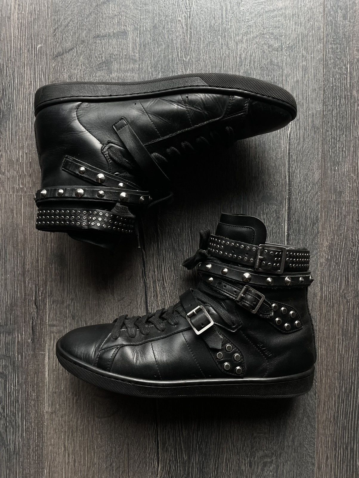 Hedi Slimane Saint Laurent Paris Hedi Slimane Court Classic SL16-H Black Size US 7.5 / EU 40-41 - 10 Thumbnail