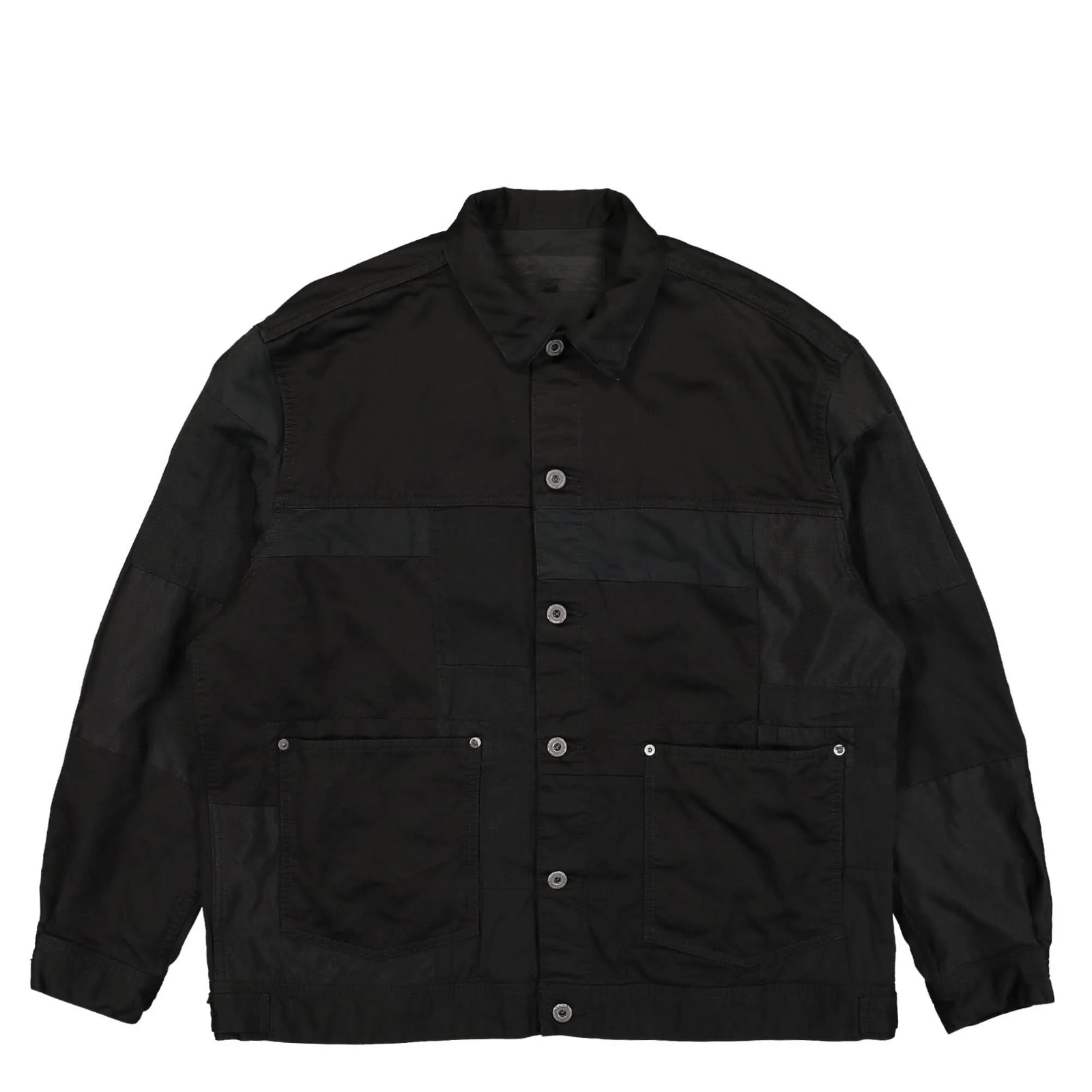 Comme des Garcons Homme Comme des Garçons Homme Dyed Patchwork Chore Jacket Black L Size US L / EU 52-54 / 3 - 1 Thumbnail