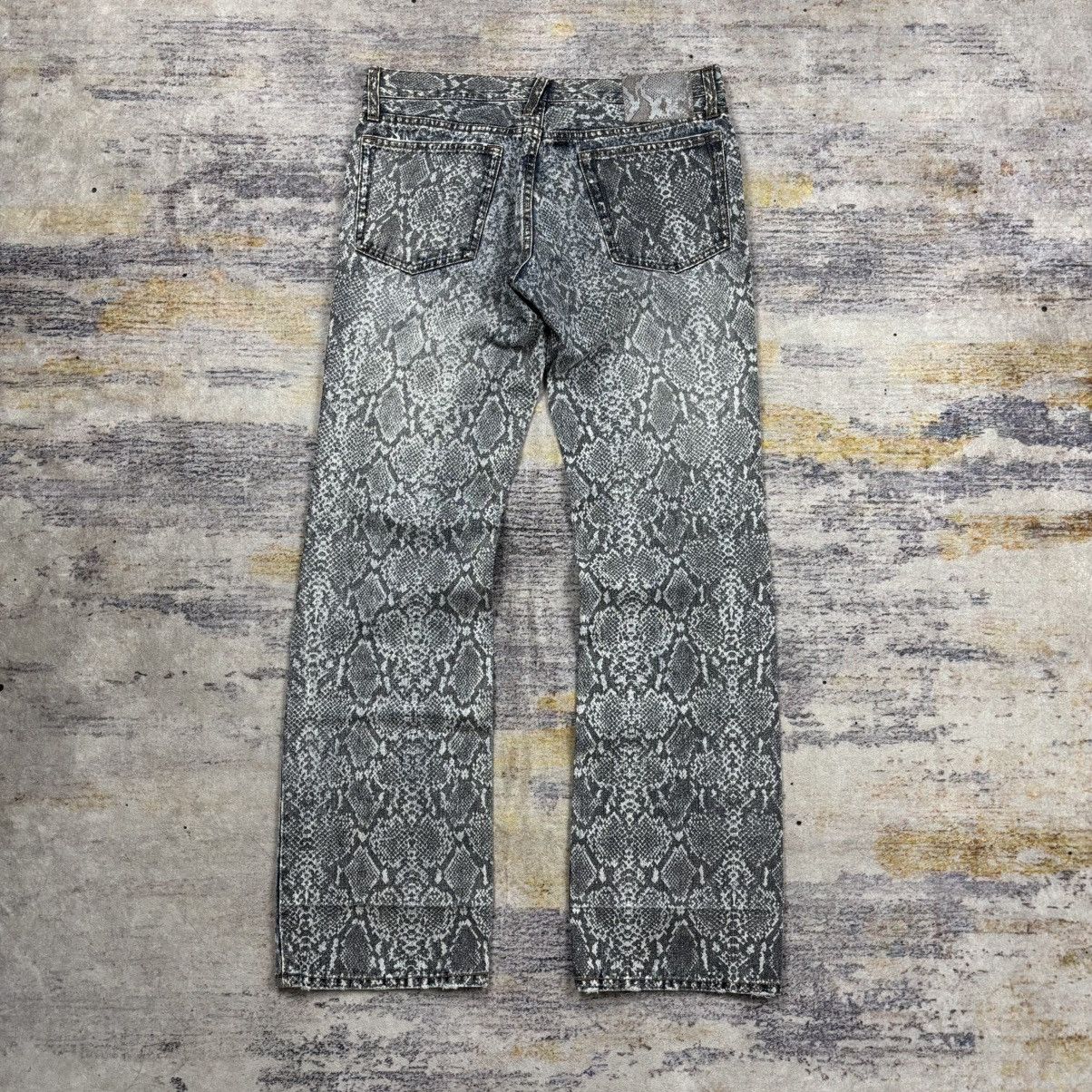 PPFM Ppfm Snake skin print flared / bootcut denim pants Size US 32 / EU 48 - 2 Thumbnail