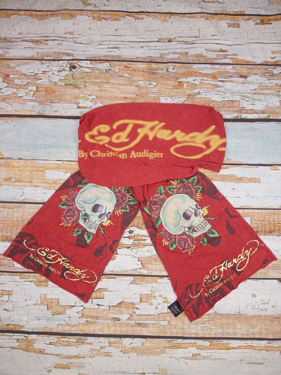 Christian Audigier Ed Hardy by Crristian Audigier Scarf with sculls Size ONE SIZE - 1 Thumbnail