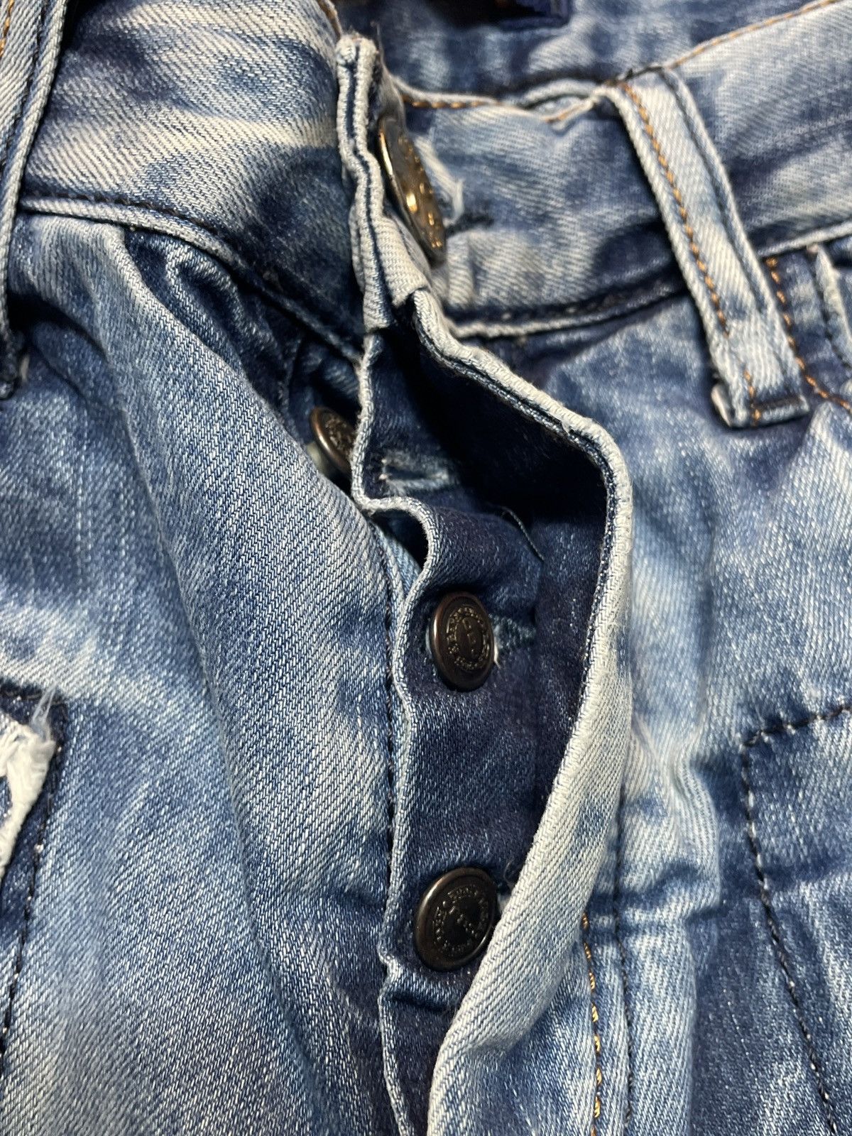 Vintage 🔥RARE🔥Vintage Y2K Denim Jeans Distressed Rare Avant Garde Size US 32 / EU 48 - 14 Thumbnail
