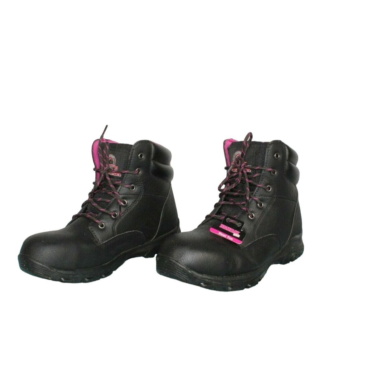 Leather × Other Brahma Womens Steel Toe WP Oil Slip Resistant Work Boots Size US 10 / IT 40 - 3 Thumbnail