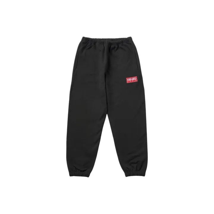 Kenzo Kenzo Black Logo Elastic Waist Joggers for Men 0079 Size US 26 / EU 42 - 1 Thumbnail