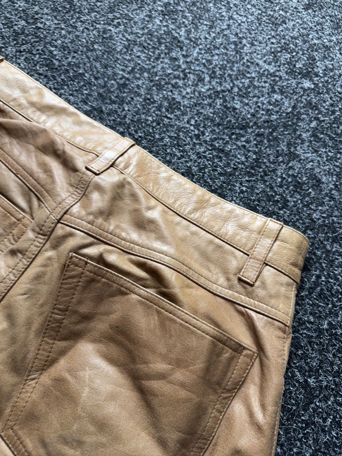 Genuine Leather 00s Leather Biker MOTO Rock Punk Cowboy Chrome Style Pants Size US 31 - 19 Thumbnail
