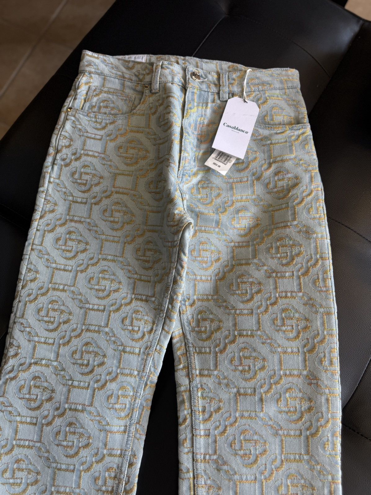 Casablanca Casablanca Jeans Size 30 Monogram Print Straight-leg $950 Size US 30 / EU 46 - 4 Thumbnail