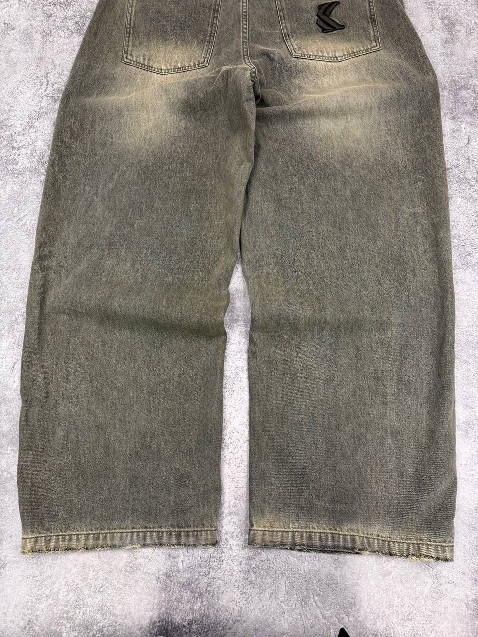 Karl Kani Karl Kani Men Baggy Jeans OG Washed Wavy Seams Green Size 34 Size US 34 / EU 50 - 2 Thumbnail
