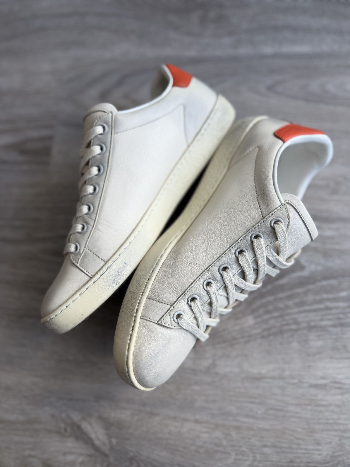 Gucci Gucci x Disney Mickey Mouse Ace Sneakers Beige Women's 38.5 Size US 8.5 / IT 38.5 - 6 Thumbnail