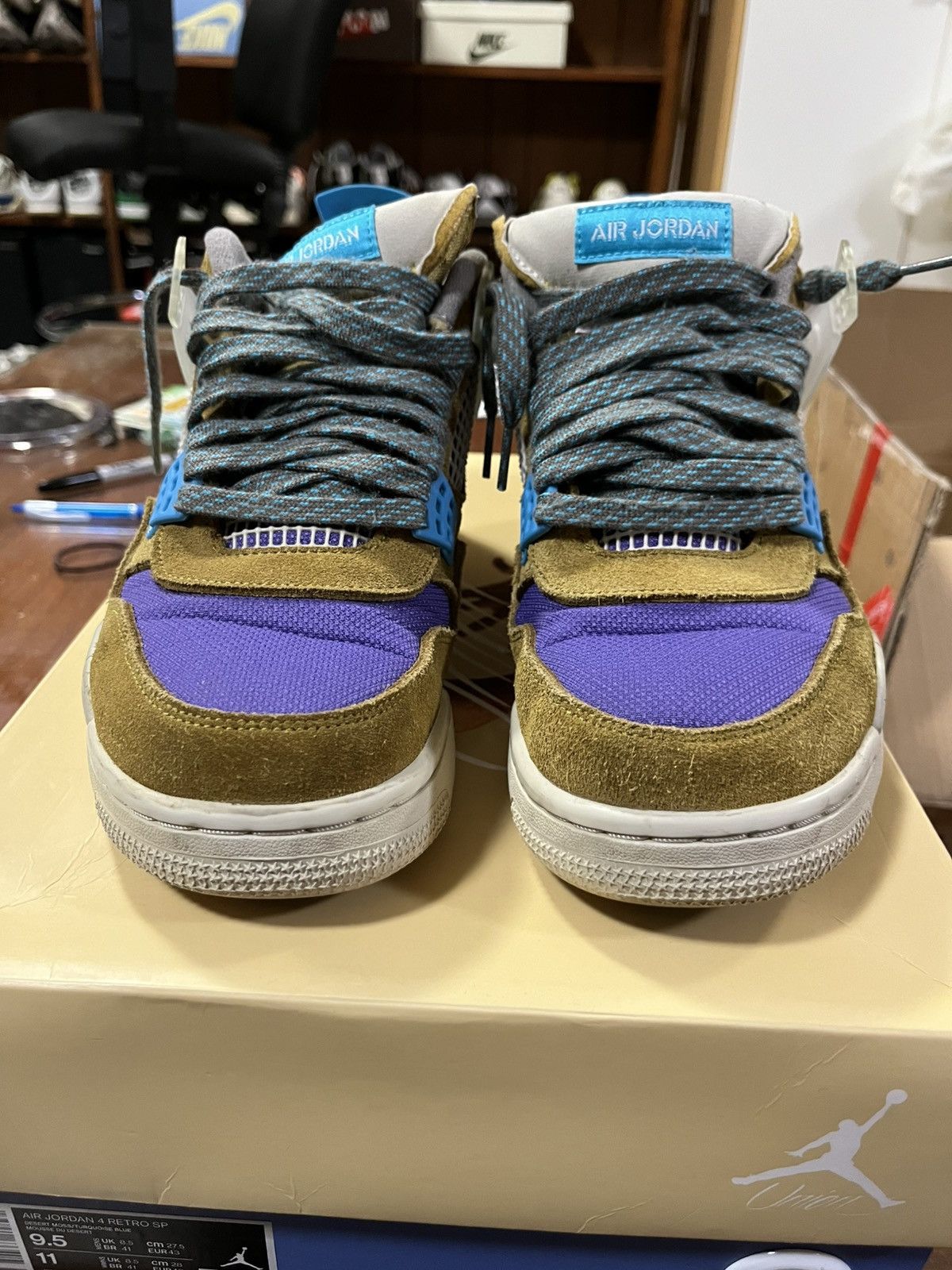 Nike × Union LA Jordan 4 union moss size 9.5 Size US 9.5 / EU 42-43 - 3 Thumbnail