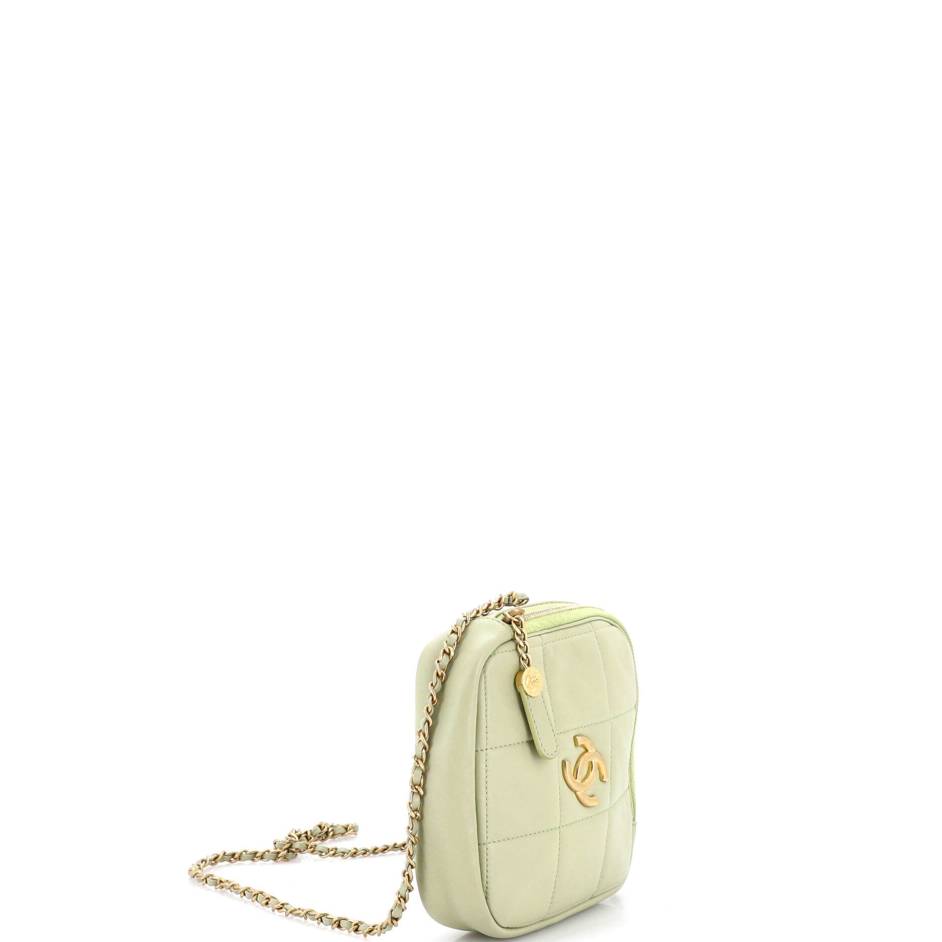 Diamond Chain Crossbody Bag Quilted Lambskin Small