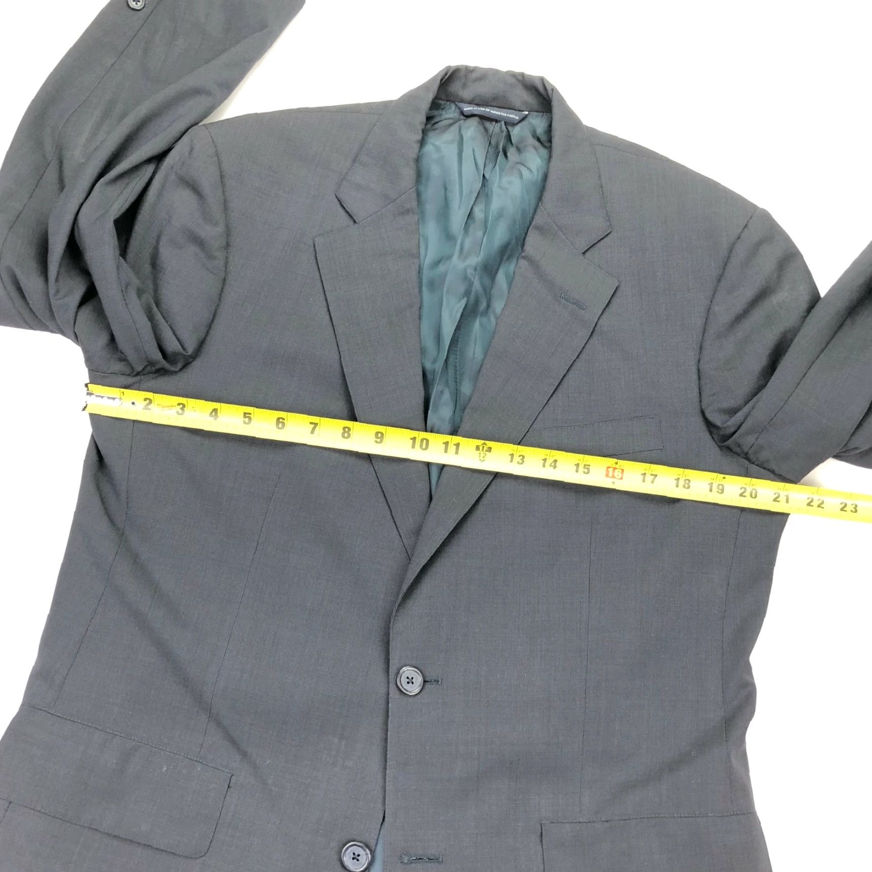 Brooks Brothers Brooks Brothers Men's Blazer 2-Button Gray Wool 40R Regular Size 40R - 7 Thumbnail