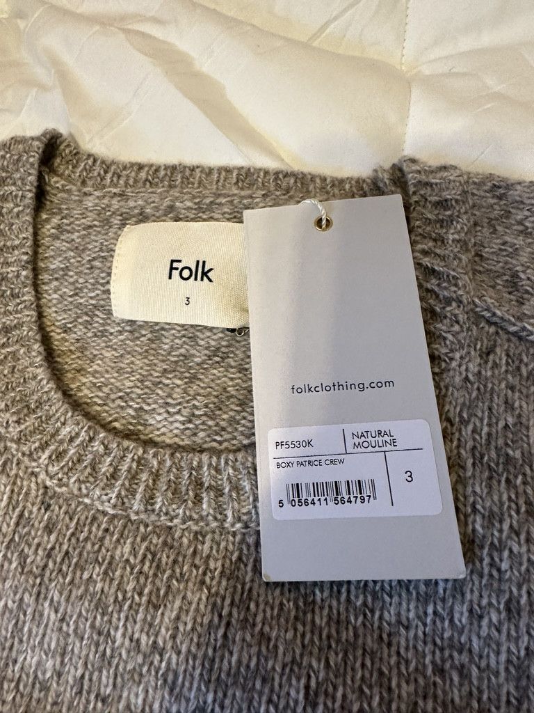 Folk Boxy Patrice Mélange Merino Wool Crew Sweater Size US M / EU 48-50 / 2 - 6 Thumbnail