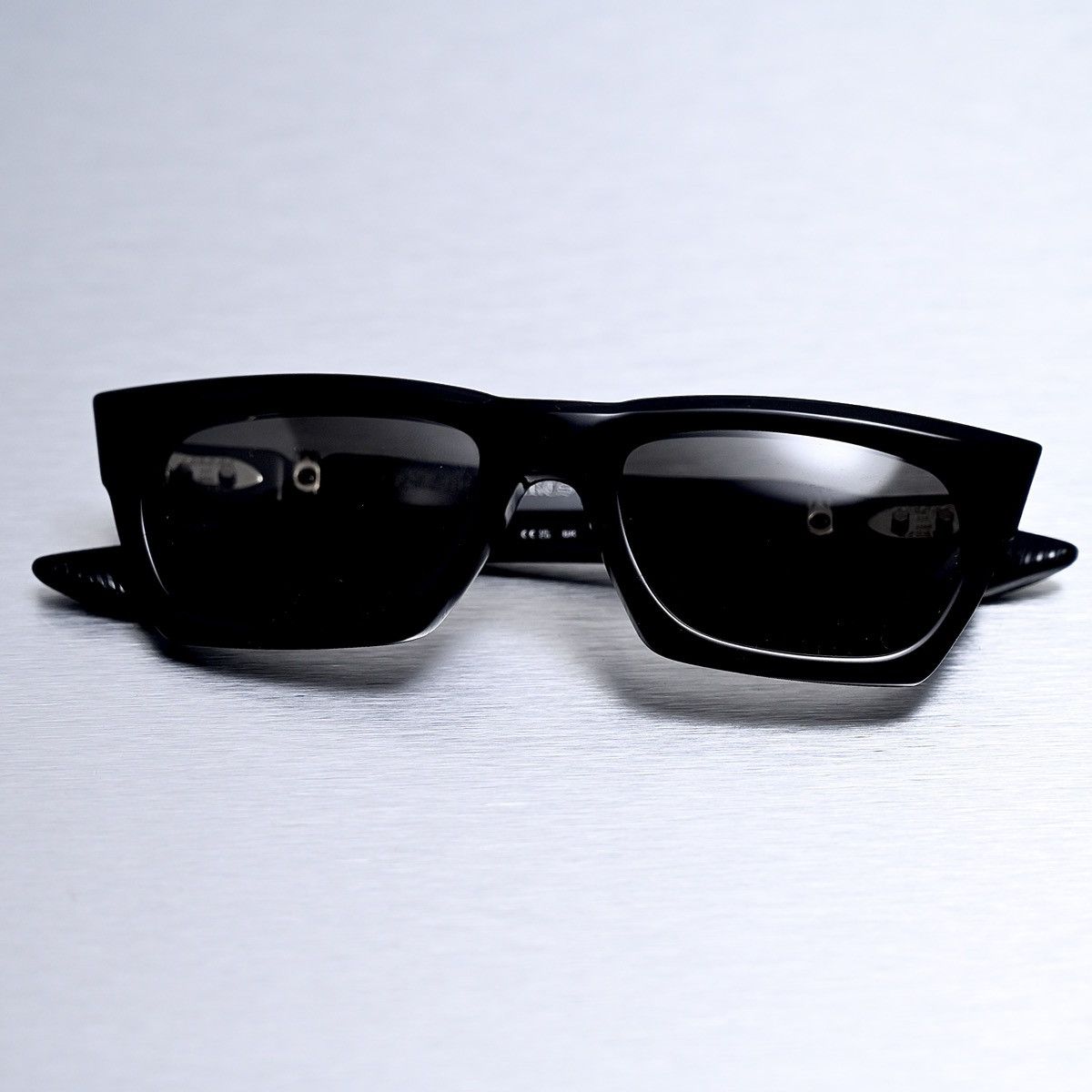Chrome Hearts CHROME HEARTS CLITERALLY BLACK/SHINY SILVER SUNGLASSES Size ONE SIZE - 8 Thumbnail