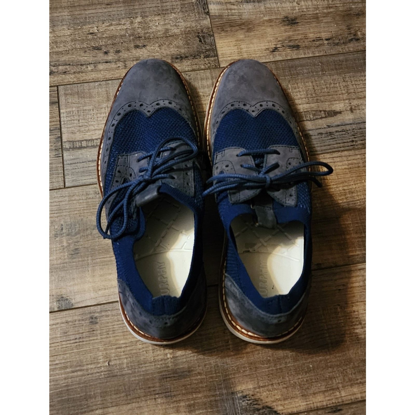 Johnston & Murphy J. Murphy Mens Blue Suede Shoes. Size 9.5. Sh1 Size US 9.5 / EU 42-43 - 2 Thumbnail