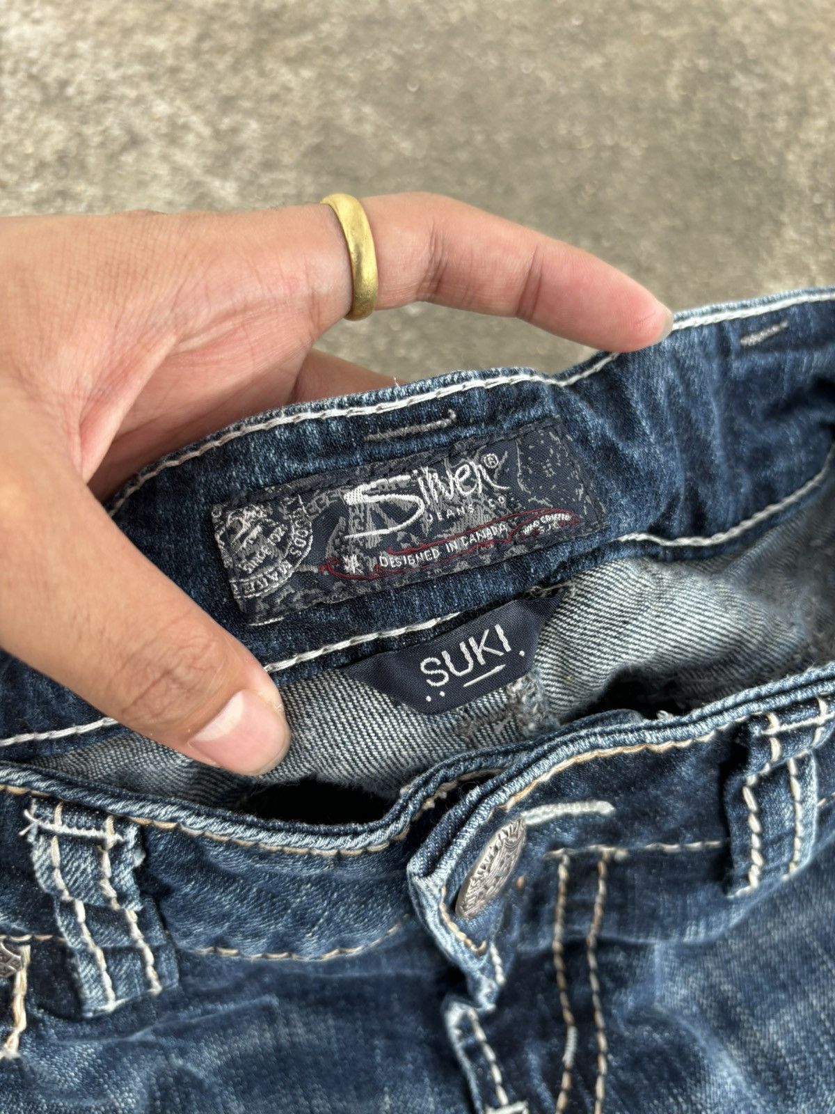 Japanese Brand × Vintage Silver Suki Slim Bootcut Jeans Size US 30 / EU 46 - 10 Thumbnail