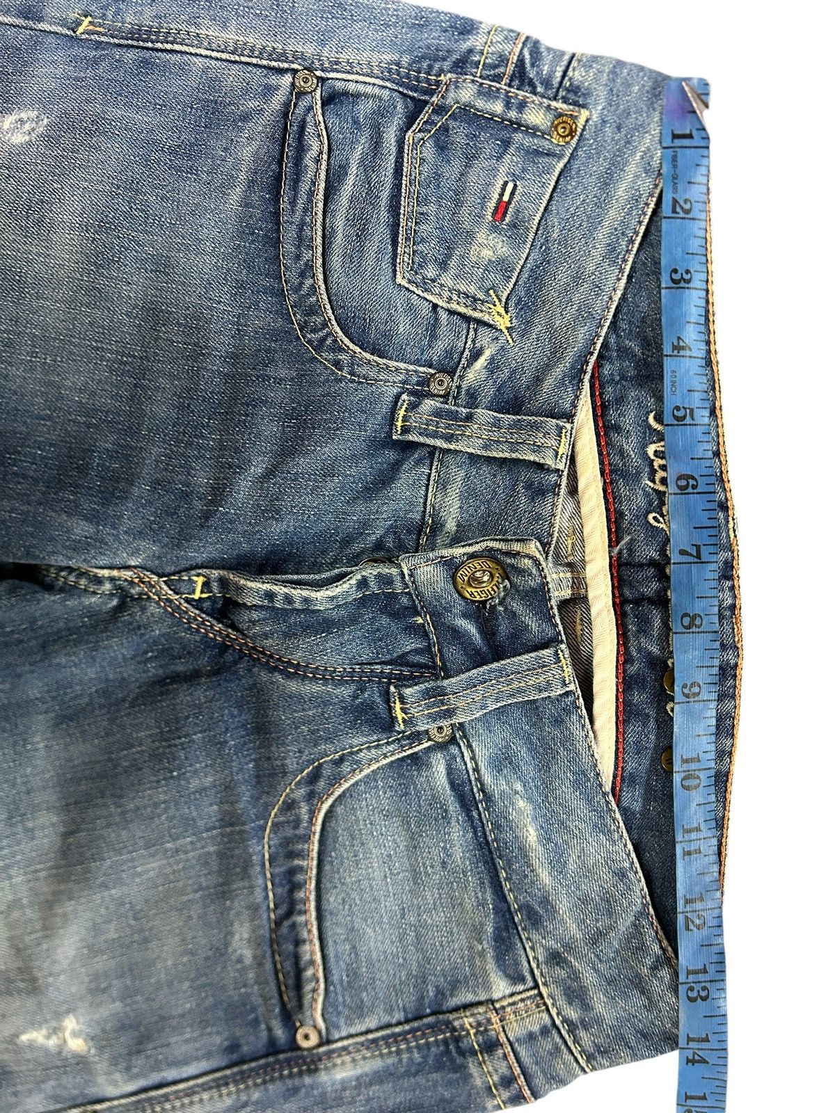 Tommy Hilfiger Vintage Tommy Hilfiger Laurie Flared Wide Leg Y2K Jeans Size 28" / US 6 / IT 42 - 18 Thumbnail