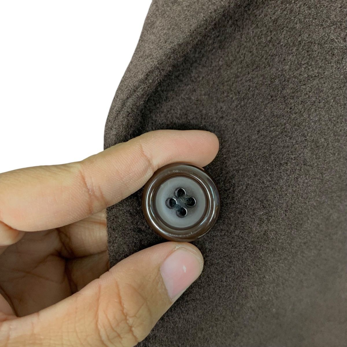 Japanese Brand INED Brown Wool Cashmere Overcoat / Jacket #2696-C121 Size M / US 6-8 / IT 42-44 - 14 Thumbnail