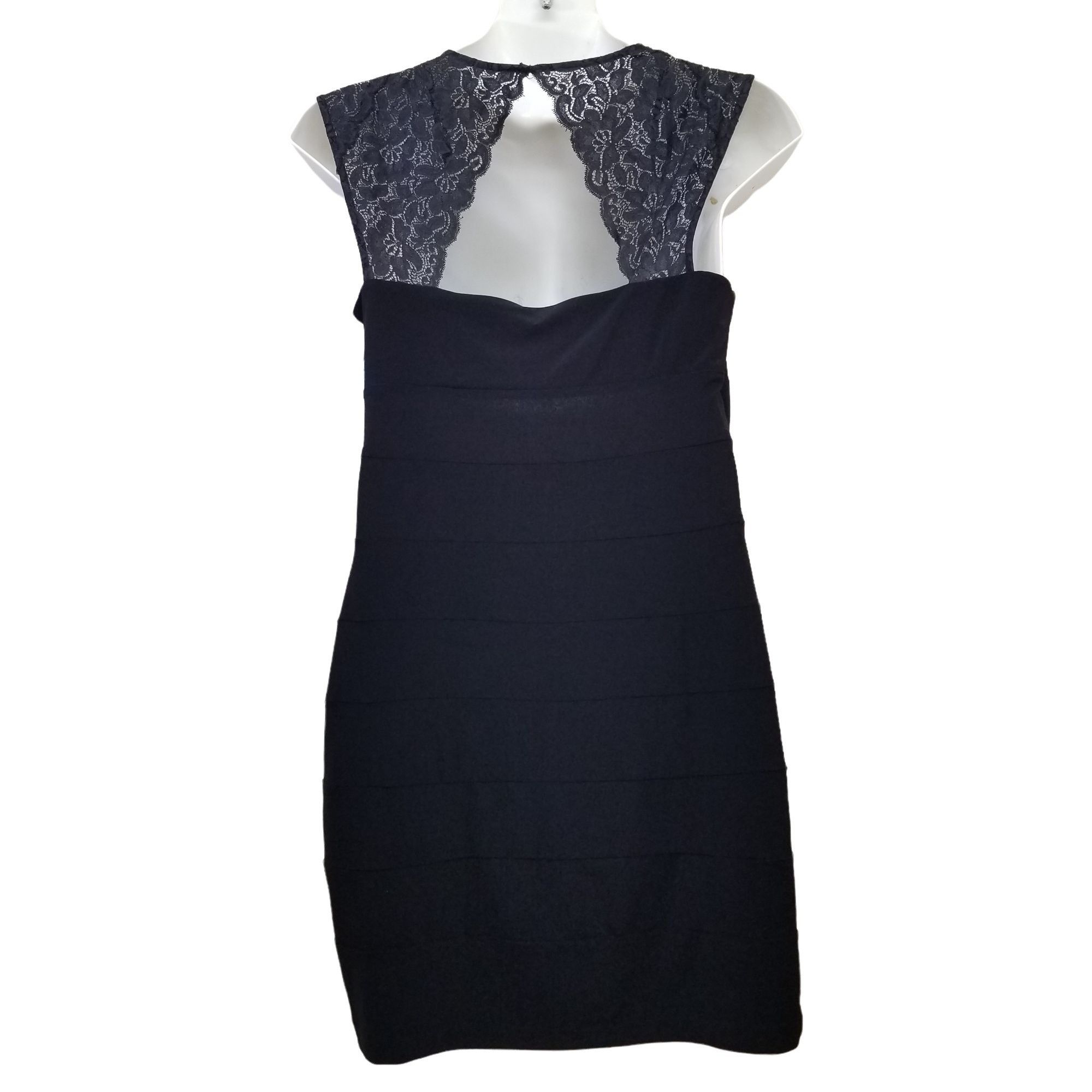 Other Cachet 16 Black Lace Formal LBD Little Black Dress Sheath Pa Size XXL / US 16-18 / IT 52-54 - 2 Thumbnail