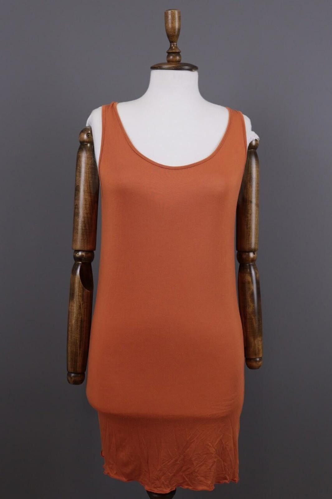 Designer Gudrun Sjoden Orange Bodycon Tunic Blouson Dress Size M Size M / US 6-8 / IT 42-44 - 1 Thumbnail