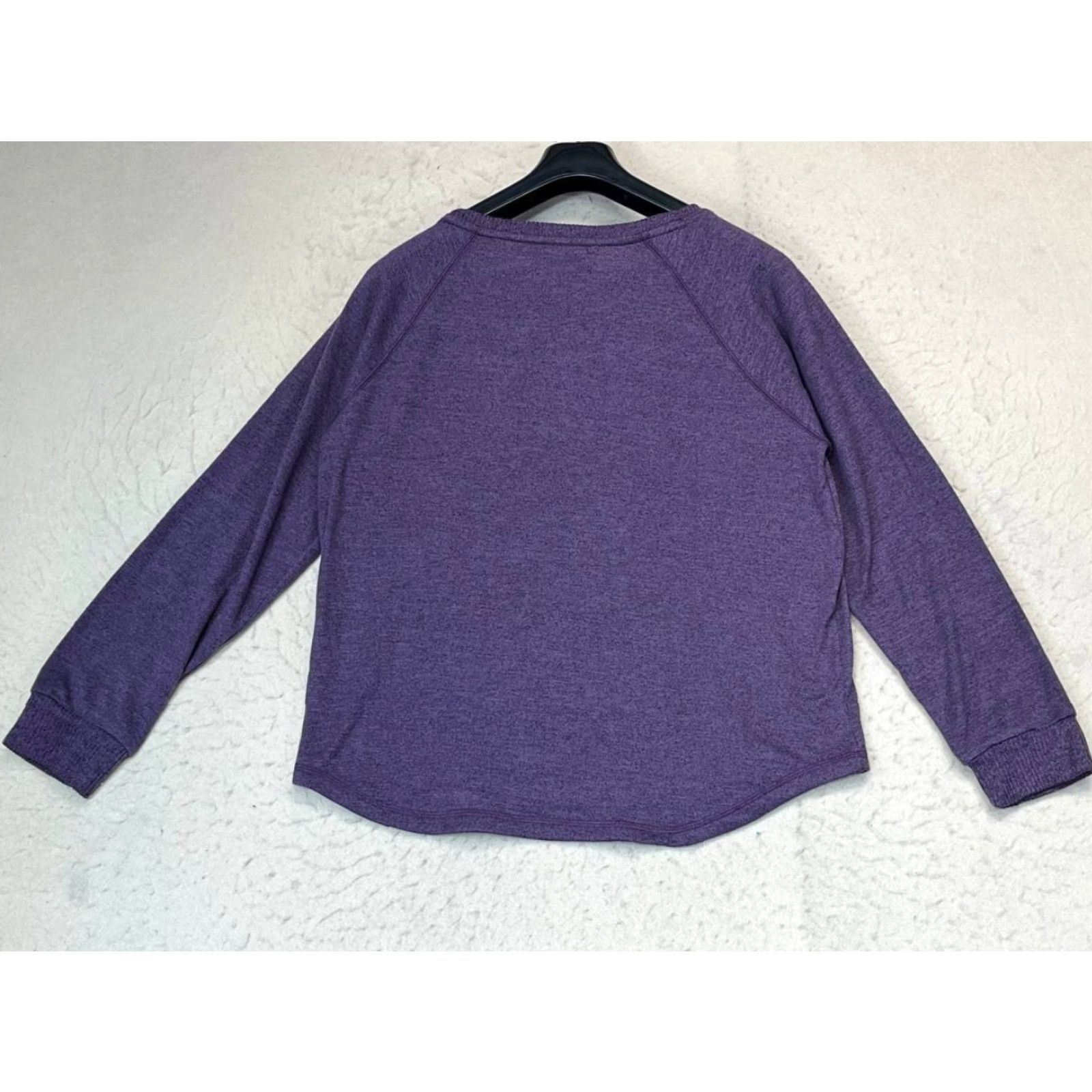 Vintage Live Love Lounge Sweatshirt Womens Purple Size L Pullover Activewear Love 90s? Size L / US 10 / IT 46 - 2 Thumbnail