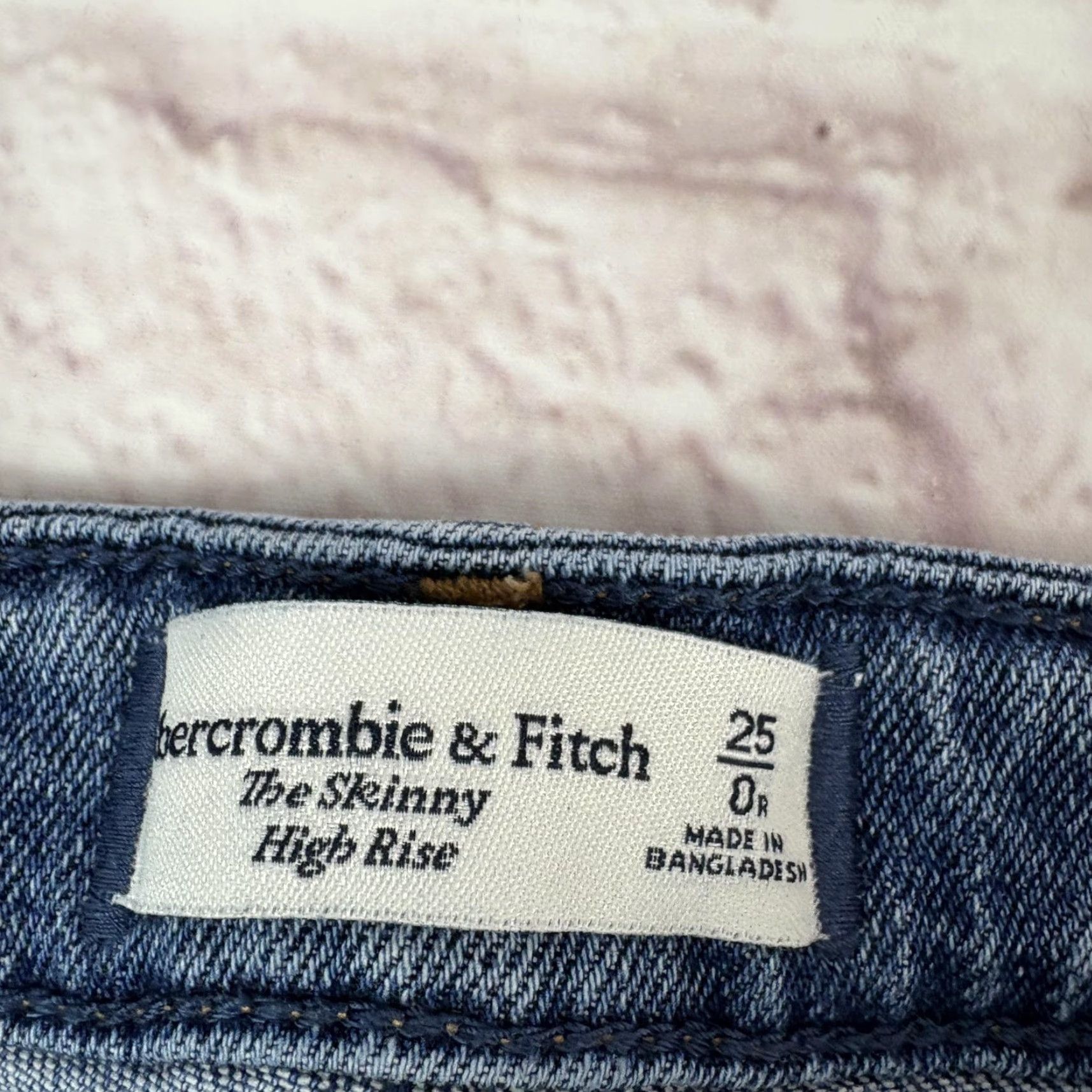 Abercrombie & Fitch Abercrombie & Fitch The Skinny Jeans Womens 0R Medium Wash Blue Mid Rise Denim Jeans Size 25" / US 0 / IT 36 - 6 Thumbnail