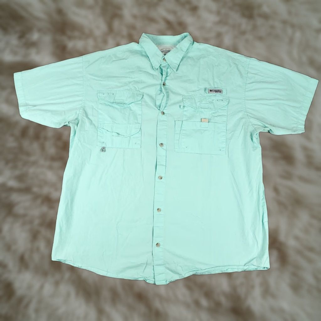 Vintage Columbia Shirt Mens XL Blue Button-Up Short Sleeve Vented Comfort Classic Modern Preppy Size US XL / EU 56 / 4 - 1 Thumbnail
