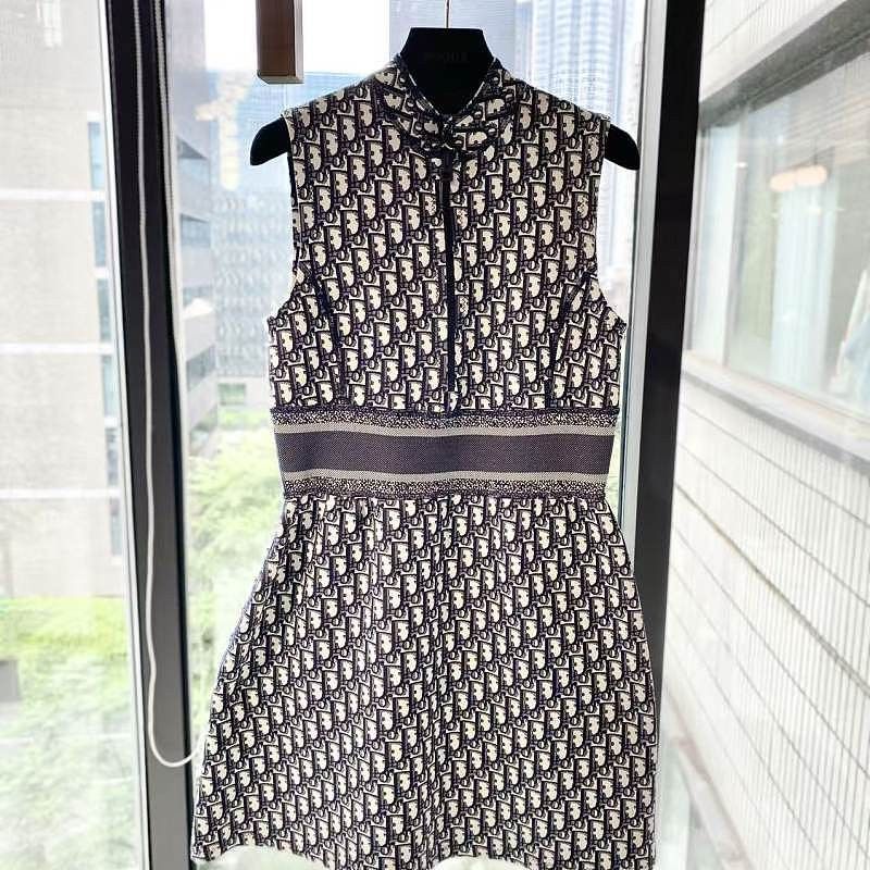 Dior Dior Oblique Sleeveless Mini Dress Size 38 Size S / US 4 / IT 40 - 1 Thumbnail