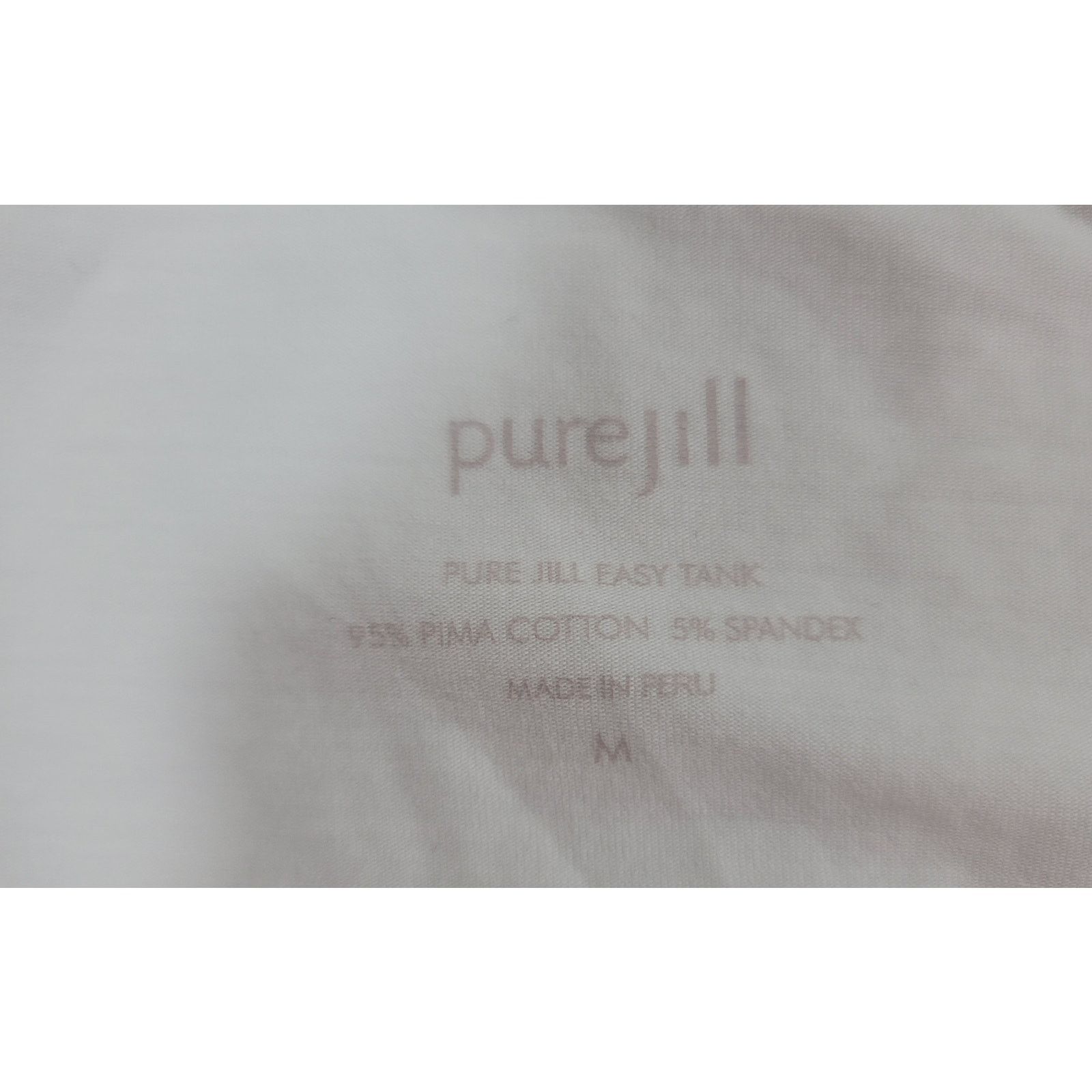 Other Purejill White Scoop Neck Tank Top Medium Sleeveless Size M / US 6-8 / IT 42-44 - 3 Thumbnail