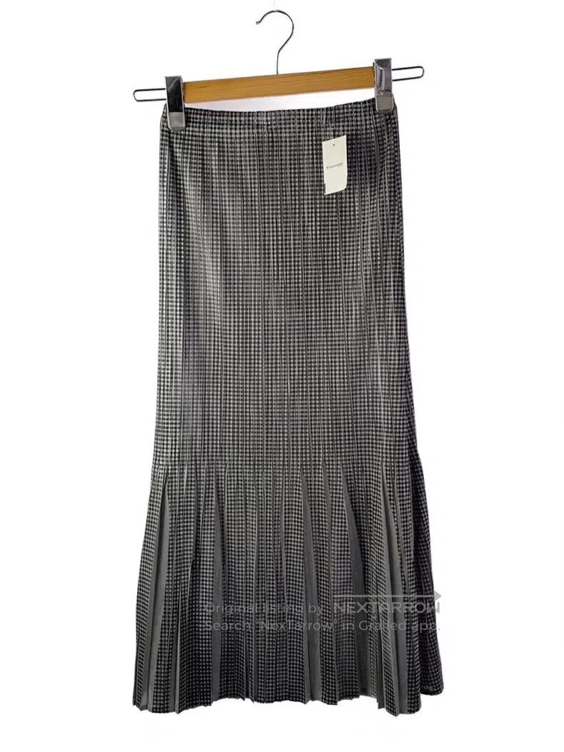 Issey Miyake Issey Miyake size:3 Plaid Pleated Midi Skirt Size 23" - 3 Thumbnail