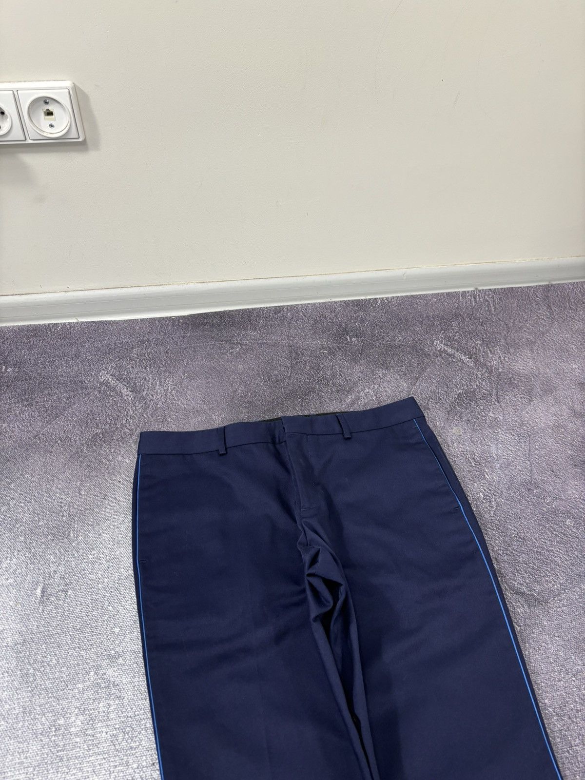 Roberto Cavalli Roberto Cavalli Men’s Navy Blue Luxury Dress Pants Trousers Size US 34 / EU 50 - 4 Thumbnail
