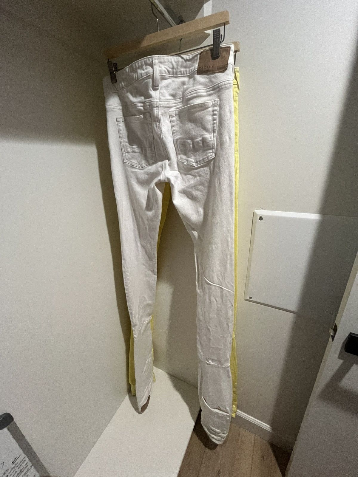Pacsun White Super Stacked Denim Jeans Size US 29 - 6 Thumbnail