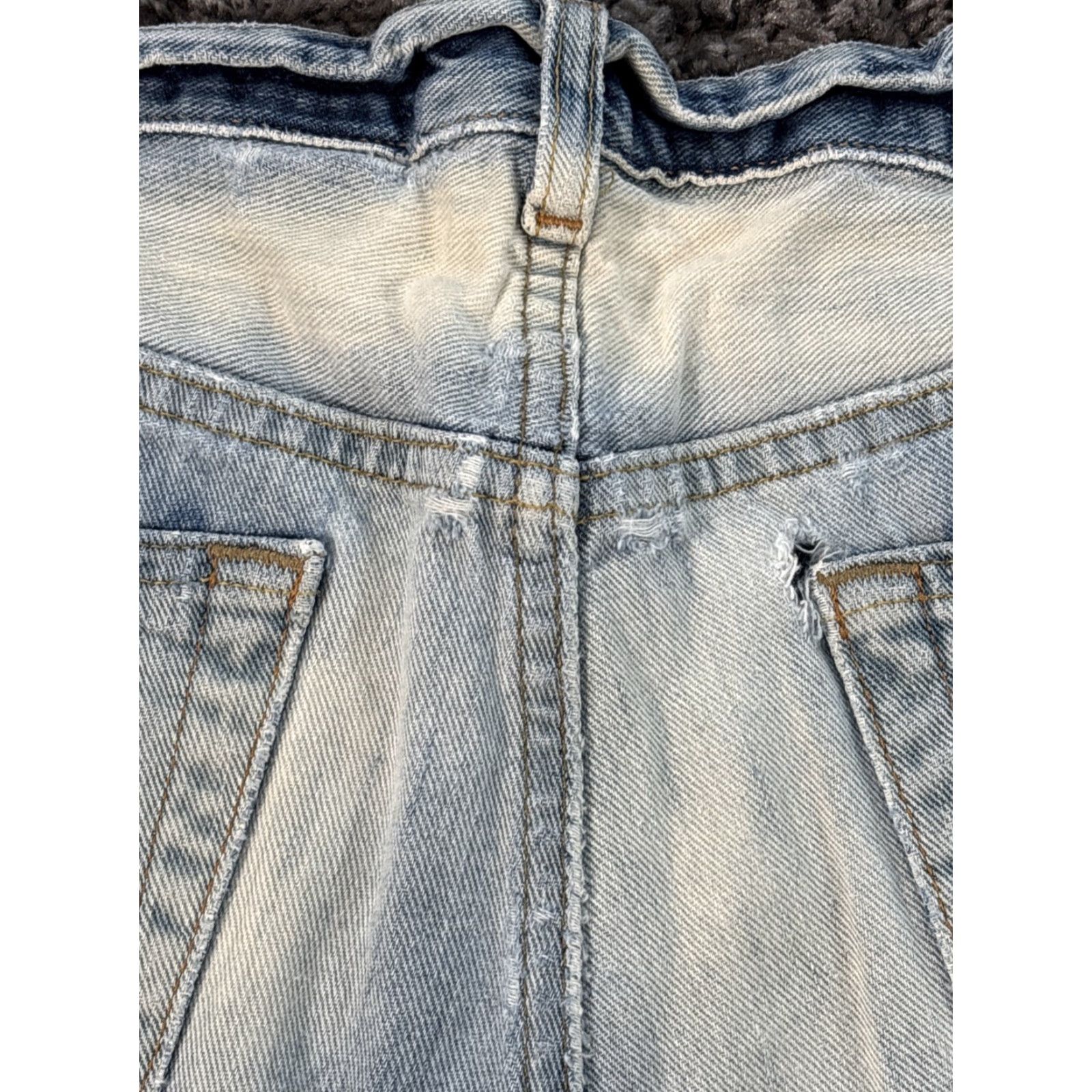 Old Navy VINTAGE Old Navy Jeans Mens 32x30 Distressed Acid Wash Blue Wide-Leg 90s Mens Size US 32 / EU 48 - 7 Thumbnail