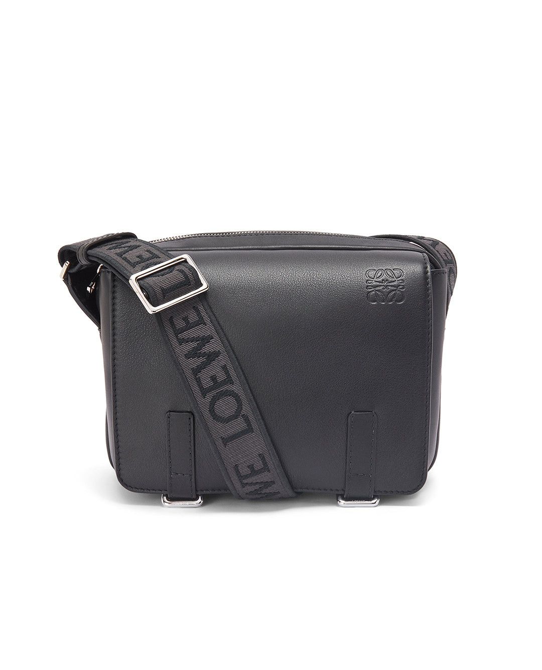 image of Loewe Military Messenger Xs Leather Cross Body Bag in Black, Men's