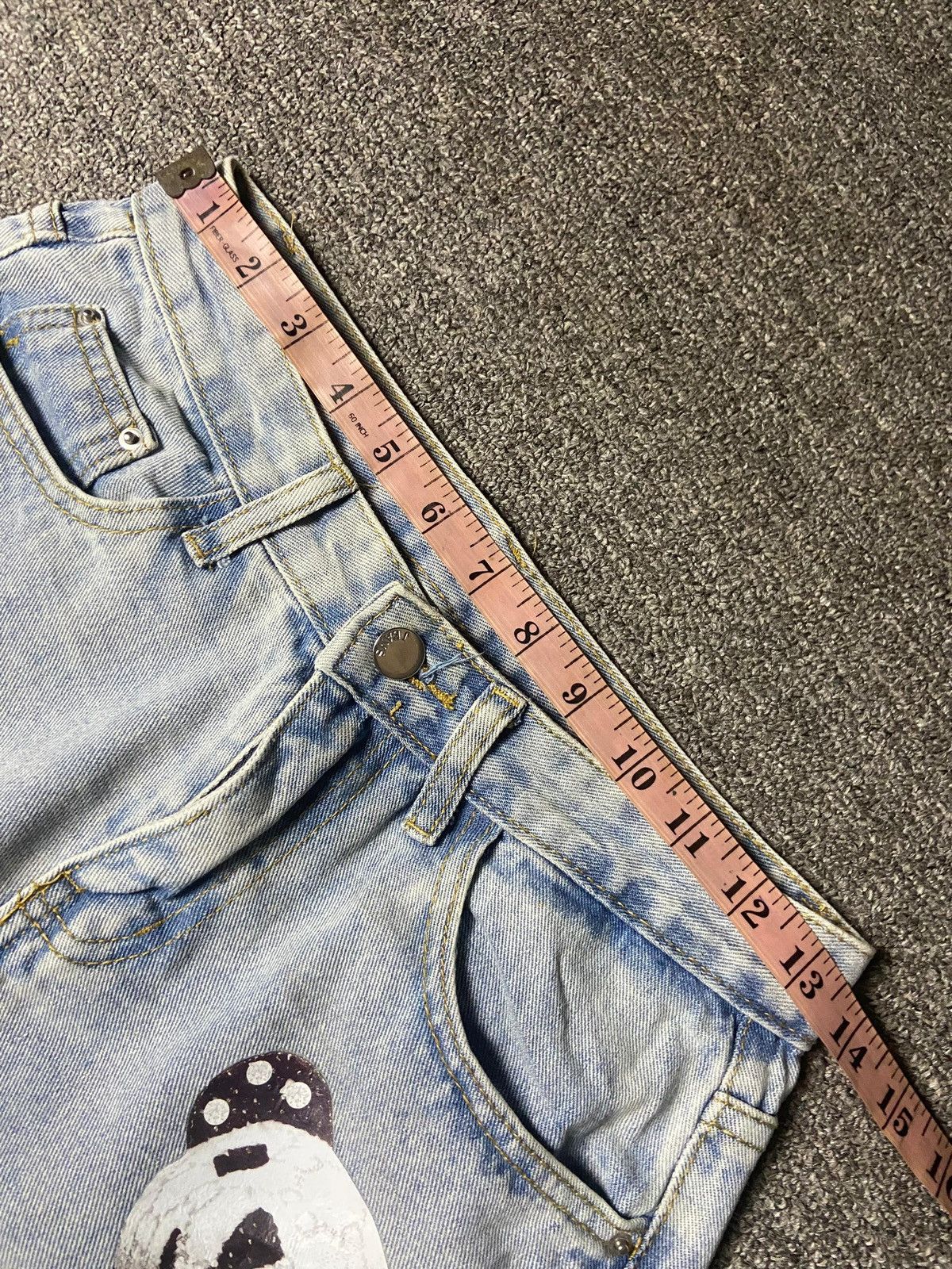 Japanese Brand Japanese Brand Distressed Printed Ripped Jeans (165) Size 27" / US 4 / IT 40 - 7 Thumbnail